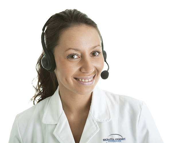 Cheerfull call center operator